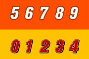Berthold Akzidenz Grotesk Ultra-Bold Italic Condensed Number Set