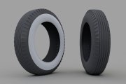 Fully modeled Tire 1940s (.3ds)