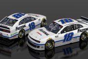 MENCS 19 Dodge:  #18 Fastenal Bobby Hamilton Throwback w/ matching crew (.CTS & .CUP Physics Inc.)