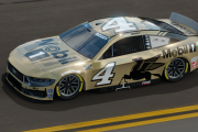 Josh Berry's 2024 #4 Mobil 1 Gold 50th Anniversary Ford Mustang
