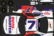 2026 Justin Allgaier #7 Roto-Rooter paint scheme
