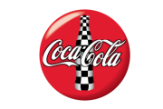 Coca Cola B Post with Checkered Flag Bottle