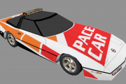 White/Orange/Red Aerowar Corvette Pace Car