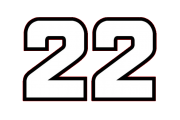 Logano number in WBR font