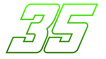 Riley Herbst 2025 #35 number font | Stunod Racing