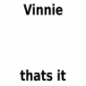 Vinnie thats it