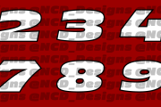 Tommy Baldwin Racing Style Number Set