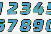 BMW Motorsport NAPARL Numberset (Russo One Italic)