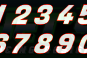 Callahan Int'l Motorsports NAPARL Numberset (Fugaz One Italic)