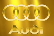 audi logo gold