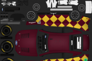 Red and Yellow Checkerboard Base Ford Mustang *FICTIONAL*