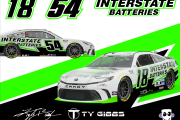 [FICTIONAL] 2024 Kyle Busch/Ty Gibbs Interstate Batteries Throwback Toyotas