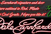 Dale Earnhardt Car Door Signature